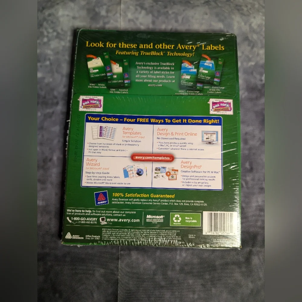 Avery 5766 Blue File Adhesive Folder Labels 1500 Labels 50 Sheets 30 labels